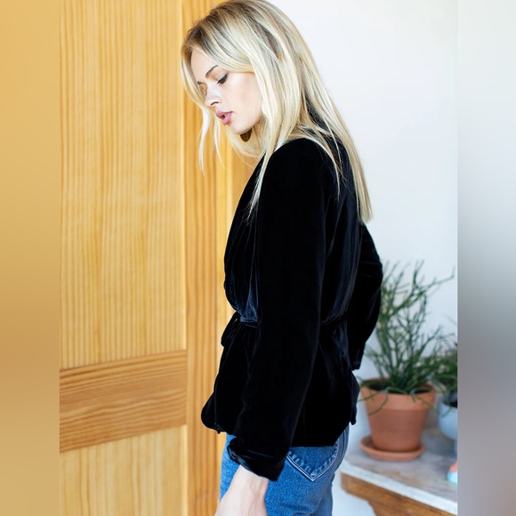 Emerson Fry Black Velvet Blazer - Picture 4 of 15